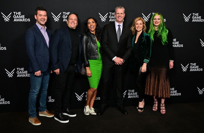 The Xbox team attends The Game Awards. AFP