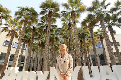 Abu Dhabi, October, 10 2019: Mariet Westermann the new Vice Chancellor of NYU Abu Dhabi pose during the interview in Abu Dhabi. Satish Kumar/ For the National