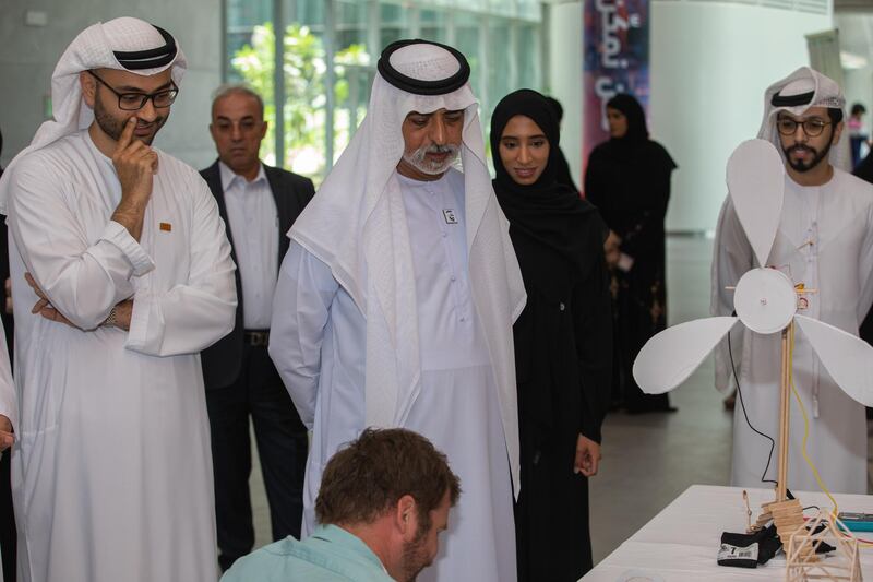 Sheikh Nahyan bin Mubarak, Minister of Tolerance, helped to honour graduates of a course for young Emiratis. Courtesy Sandooq Al Watan