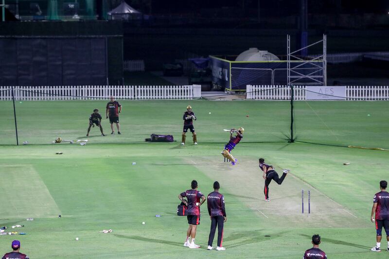 Players practice at the new Tolerance Oval in Abu Dhabi. All photos by Khushnum Bhandari / The National