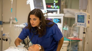 Dr. Divya Chander in the operating room