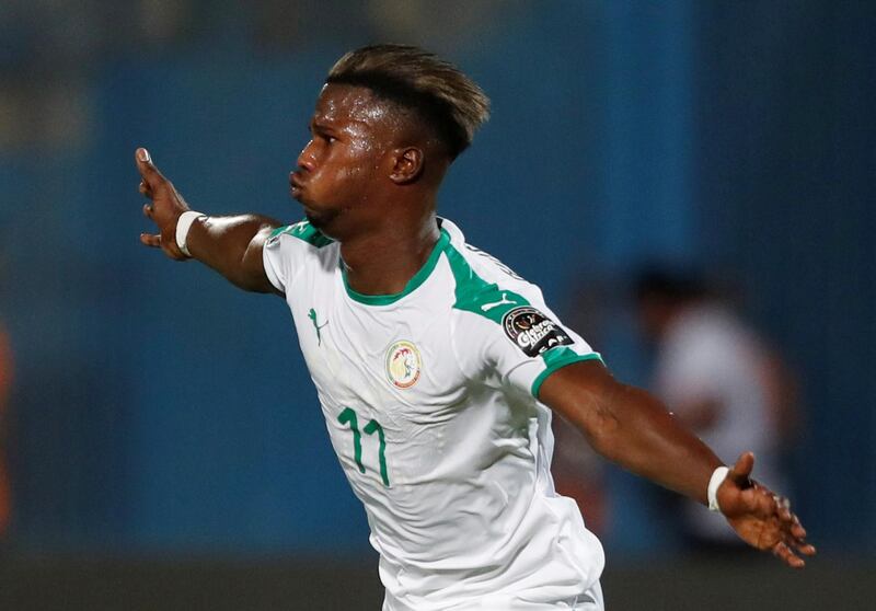 Senegal's Keita Balde celebrates scoring their first goal. Reuters