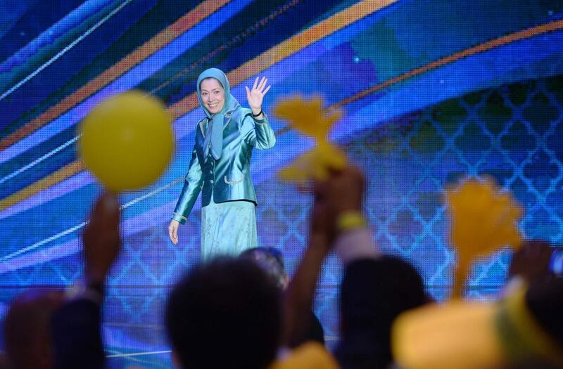 President of the National Council of Resistance of Iran (CNRI) Maryam Radjavi at the National Council of Resistance of Iran (CNRI) annual meeting on July 9, 2016, in Le Bourget, near Paris. Alain Jocard / AFP 

