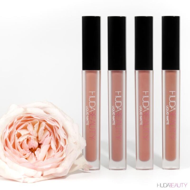 Huda Beauty has unveiled four liquid matte lip shades, in a range of nude tones titled Crush, Wifey, Sugar Mama and Girlfriend; Dh100 each. Courtesy of Huda Beauty