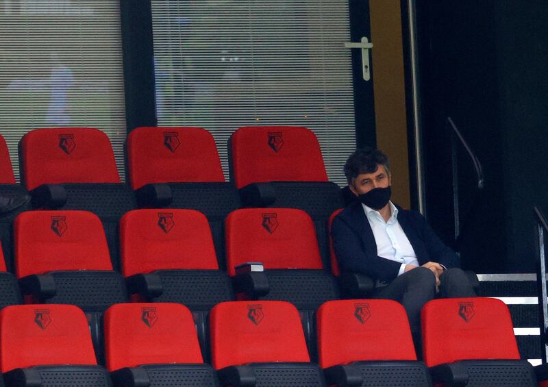 Watford's owner Gino Pozzo during the match. AP