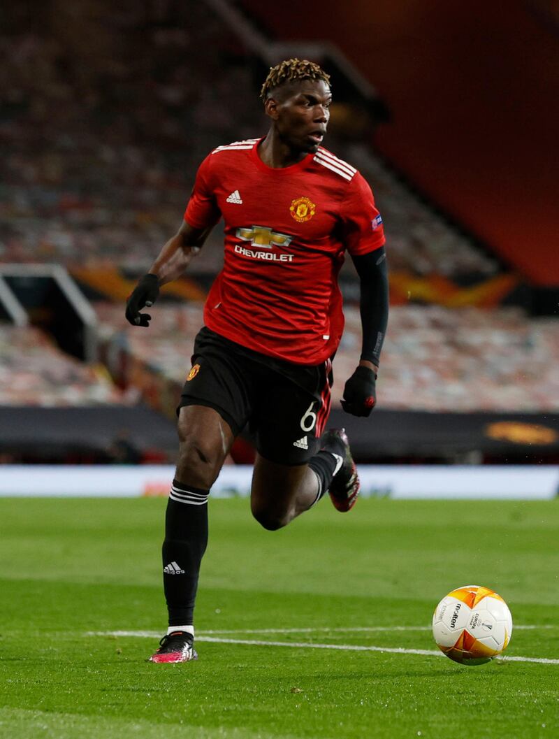 Paul Pogba 9 - Rested v Leeds and fantastic start as he combined with Cavani and Fernandes to set up opening goal. Then unfortunately penalised for handball which allowed Roma back in the game as he tried to block a cross. Also given a bizarre yellow card in the second half, but got United’s fifth and it was one of his best performances. Excellent decision to play Pogba in there and attack how United did. Reuters