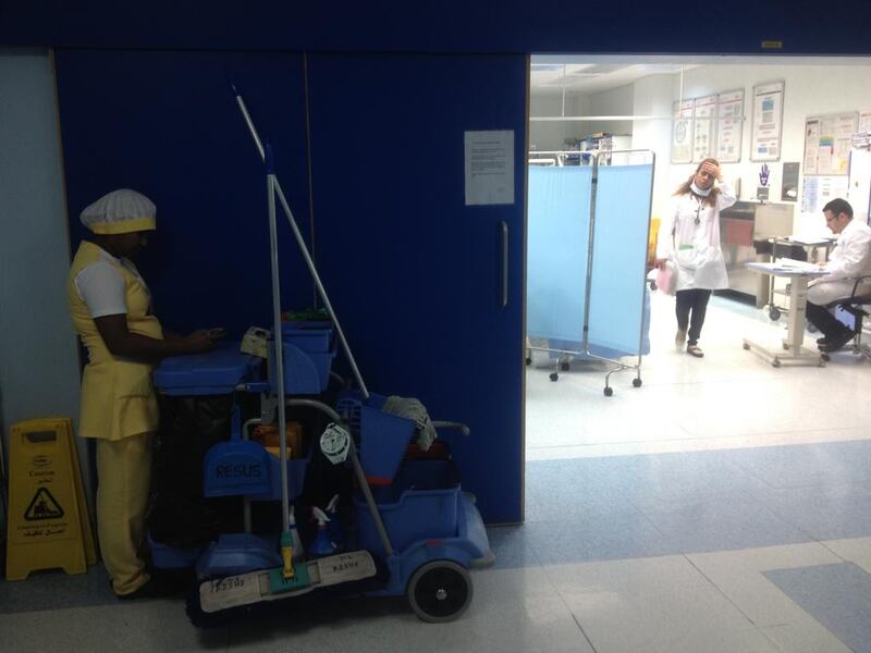 A scene from the resuscitation room at the Trauma Centre at Rashid Hospital. Jaime Puebla/The National   