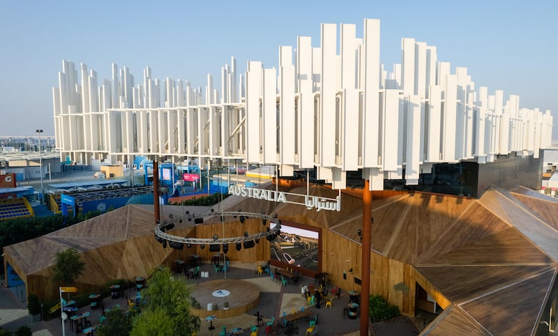 Aerial view of the Australia Pavilion Expo 2020 Dubai. Dany Eid/Expo 2020 Dubai