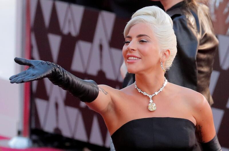 FILE PHOTO: 91st Academy Awards - Oscars Arrivals - Red Carpet - Hollywood, Los Angeles, California, U.S., February 24, 2019. Lady Gaga wearing Alexander McQueen.     REUTERS/Lucas Jackson/File Photo