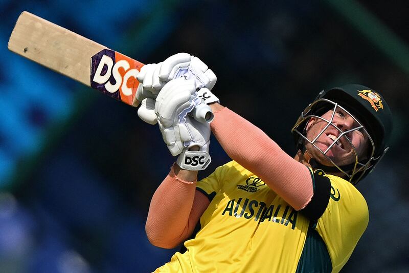 Australia's David Warner scored 104 off 83 balls. AFP