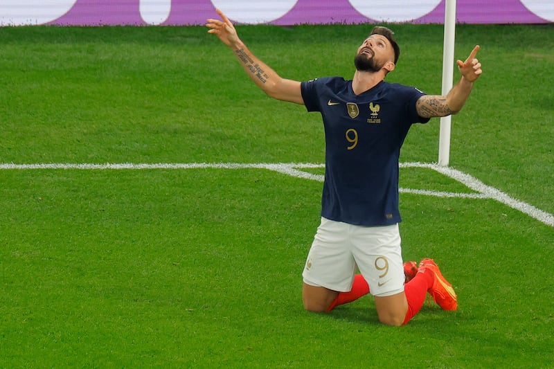 Olivier Giroud opened the scoring for France against Poland on Sunday. AFP