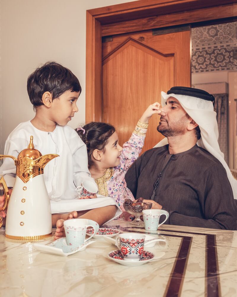 Issam, 50, is a businessman and father of twins Amira and Sultan who are 3 years and 5 months old. Photo: Mainak Biswas / Swedish Embassy Abu Dhabi