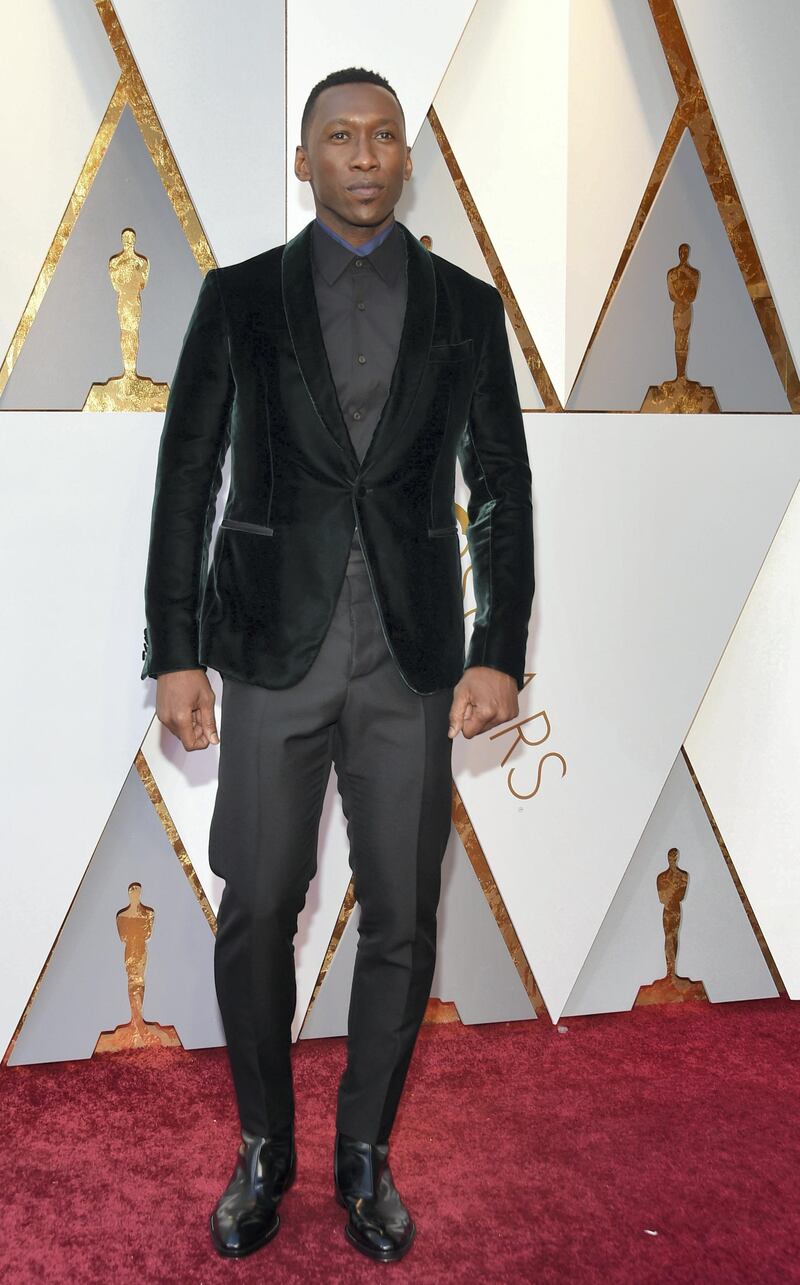 Mahershala Ali  arrives for the 90th Annual Academy Awards on March 4, 2018, in Hollywood, California. (Photo by VALERIE MACON / AFP)