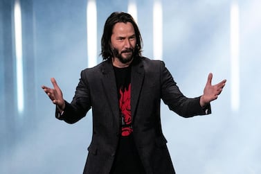 Keanu Reeves presents the new game franchise 'Cyberpunk 2077' during the Microsoft Xbox briefing on June 9. EPA