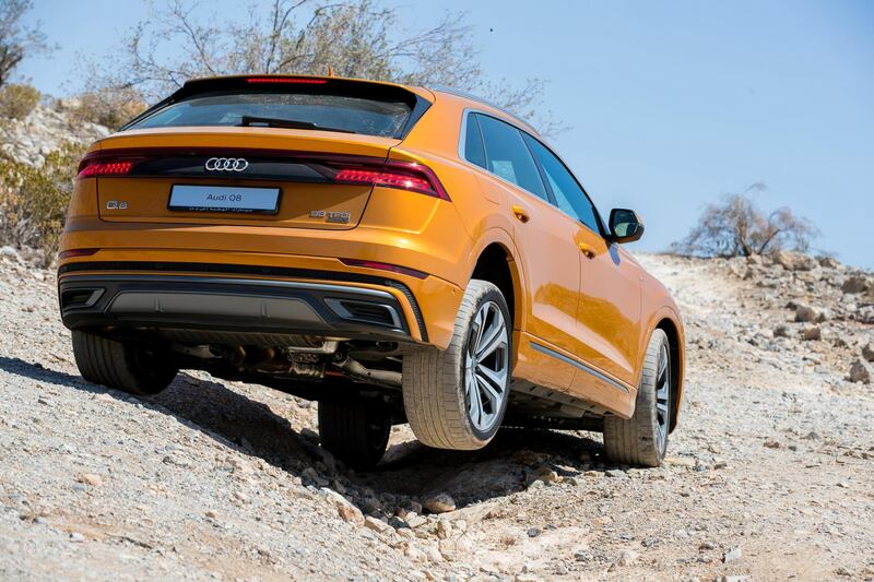 The Q8's 254 millimetres of ground clearance come in handy off-road. Audi