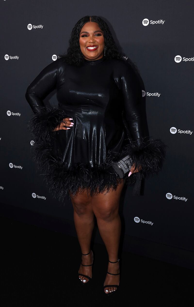 Lizzo arrives at the 2020 Spotify Best New Artist Party at The Lot Studios on Thursday, Jan. 23, 2020, in West Hollywood, Calif. (Photo by Willy Sanjuan/Invision/AP)