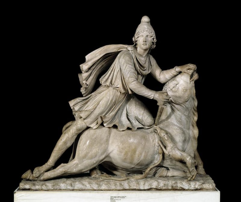 A statue of the Roman sun god Mithras. Courtesy British Museum