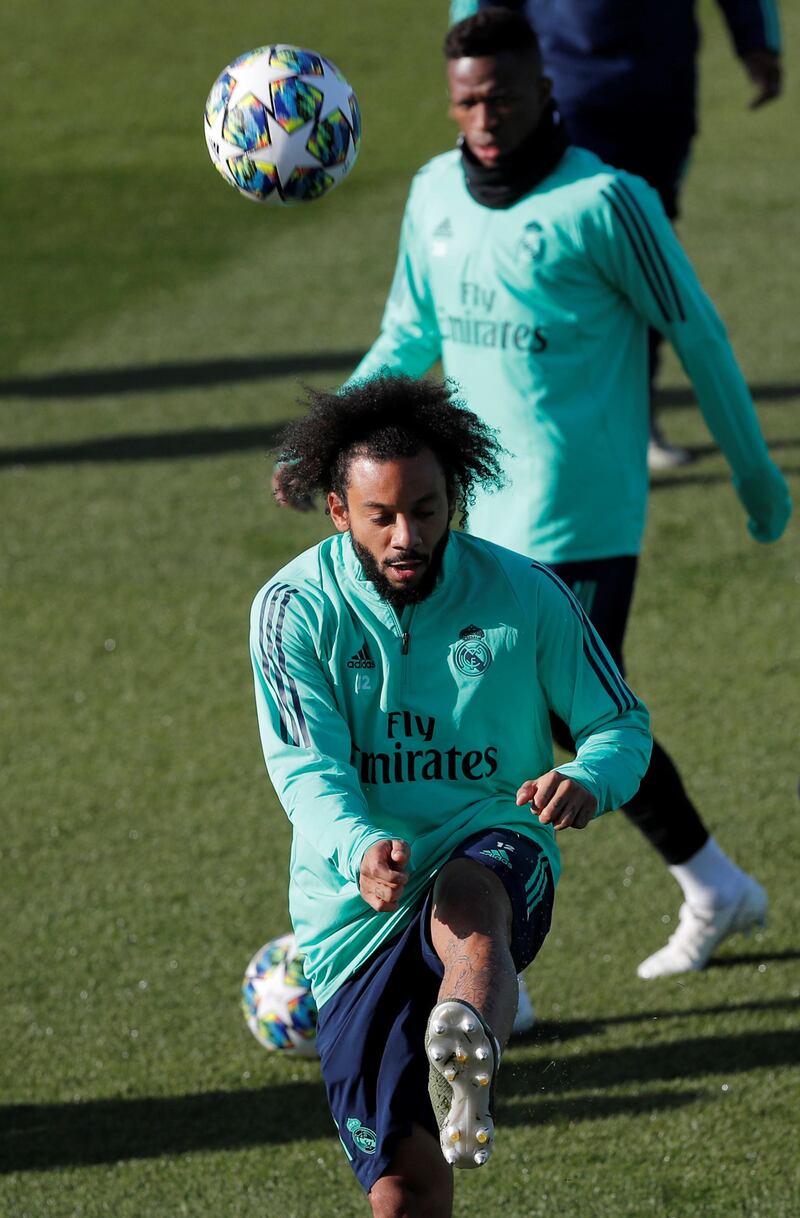 Marcelo during training. Reuters