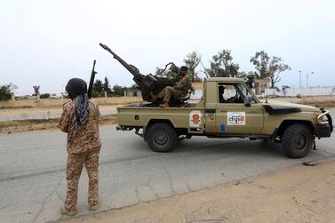 Tripoli government forces clash with forces led by Field Marshal Khalifa Haftar, south of the capital Tripoli in Libya last year. AP Photo