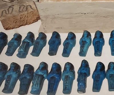 Fake shabtis – figures placed in ancient tombs – for sale on Facebook.