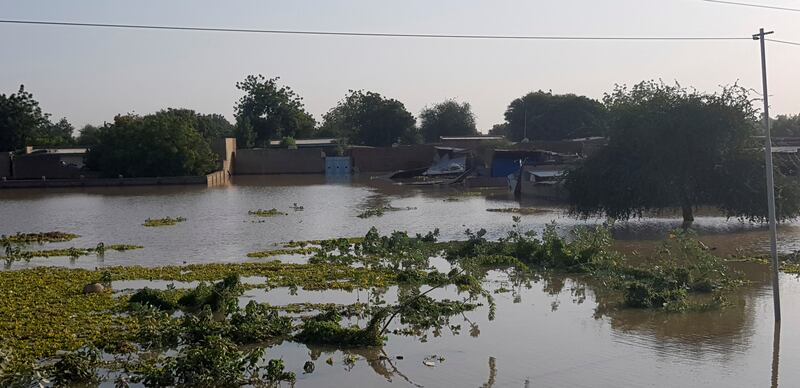 A flooded neighbourhood in N'djamena, Chad, October 14, 2022. Reuters