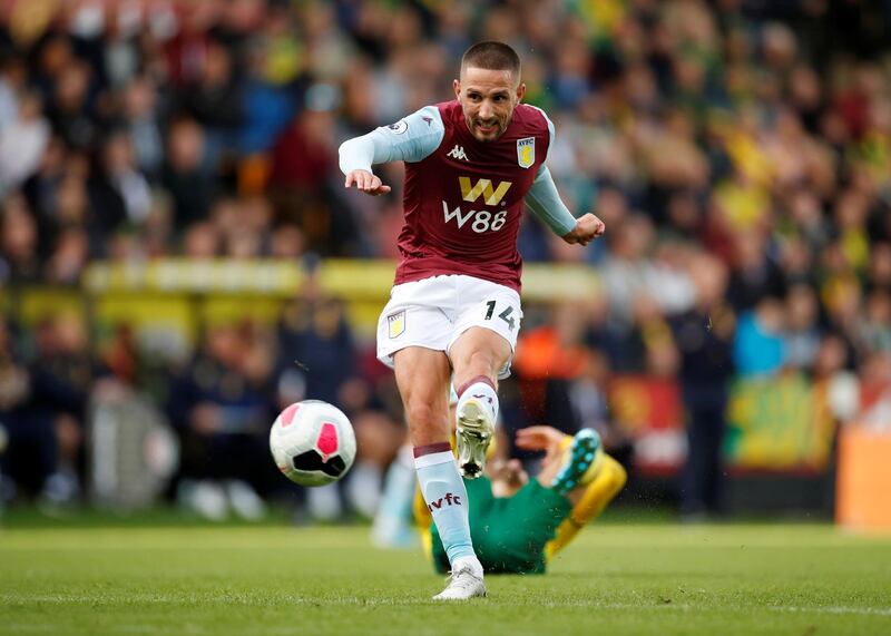 Centre midfield: Conor Hourihane (Aston Villa) – Often the scourge of Norwich, the Irishman scored a spectacular goal and was at the heart of his side’s 5-1 victory. Reuters