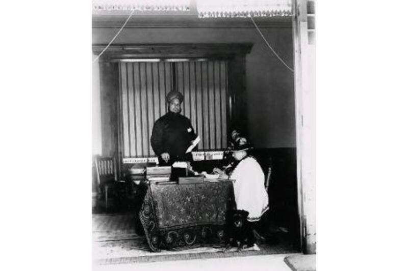 The closeness of Abdul Karim's relationship with Queen Victoria made many in the British royal court jealous - in this photo, he was criticised for looking directly at the camera rather than deferentially lowering his eyes.