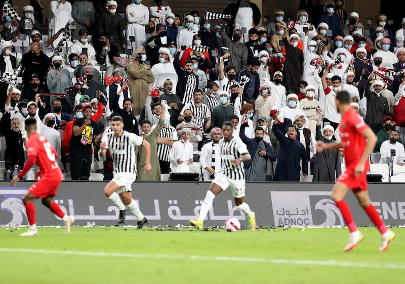 Al Jazira fans during the match.
