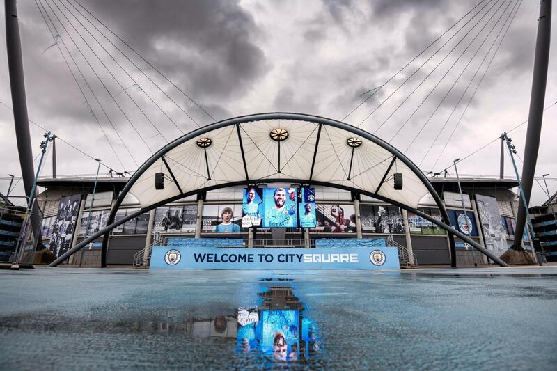 Feature on Manchester City FC at the Etihad complex and Manchester city centre.
PIC shows Etihad complex.
