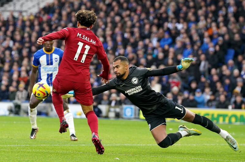 BRIGHTON RATINGS: Robert Sanchez 6 - Not a great deal to deal with as he watched his side nullify Liverpool’s attack. 

PA