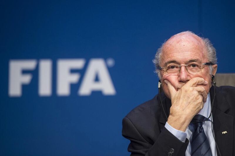 Sepp Blatter resigned as Fifa president less than a week after Swiss police staged a dawn raid on a luxury hotel in Zurich and arrested several officials on corruption charges. Ennio Leanza / Keystone via AP