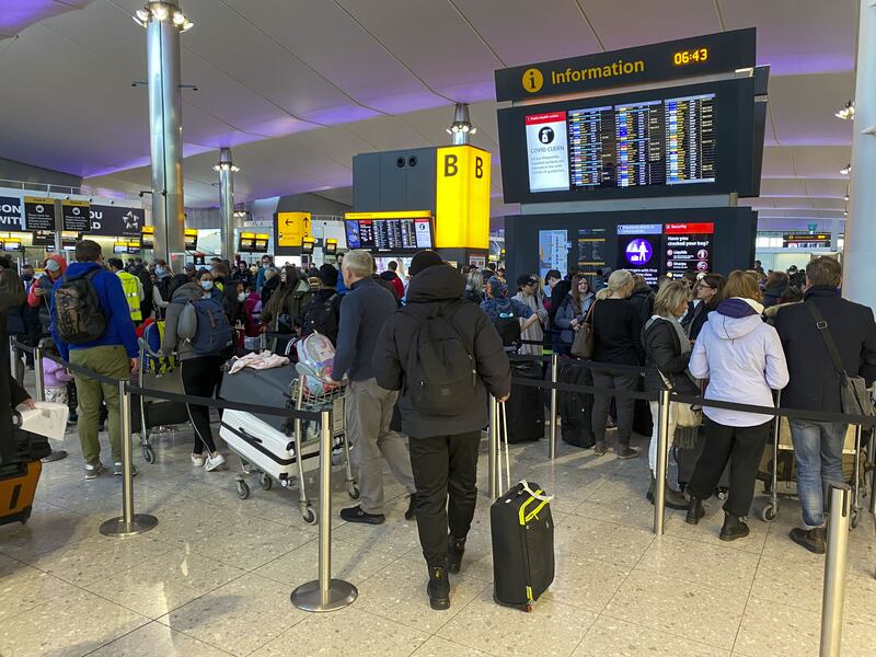 Passengers are facing long queues at Heathrow Airport, west London, as the airport has recorded its busiest month since the start of the coronavirus pandemic.