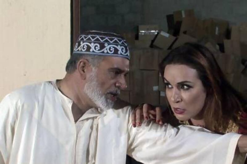 Mansoor Al Feeli and Alaa Shaker in a scene from Sunset. Courtesy Mariam Al Nuaimi