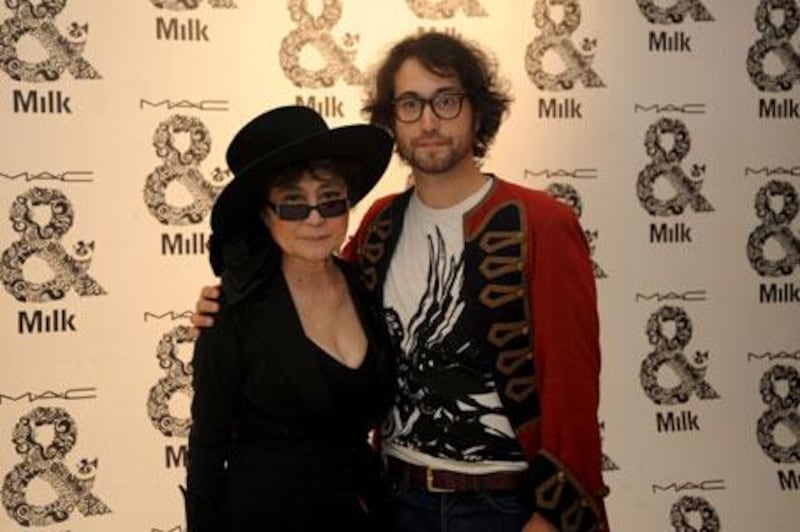 Yoko Ono and her son Sean Ono Lennon.