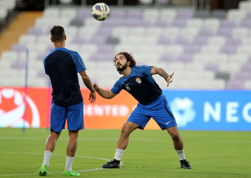 Erik trains trains with Al Ain teammates ahead of the AFC Champions League final second leg