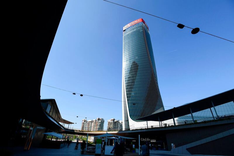 The Generali Tower is located in Milan. AFP