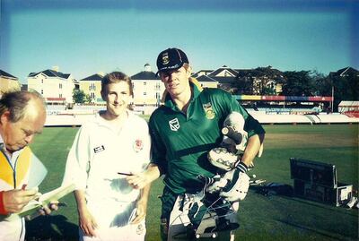 Shaun Pollock at Essex's County Ground in Chelmsford.