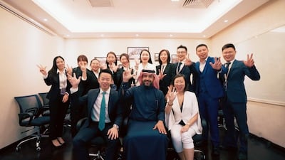 The Chinese team in the Shenzhen office of Driven Properties, a real estate company in Dubai that forecasts a surge in Chinese investors purchasing property in Dubai. File photo from 2018.