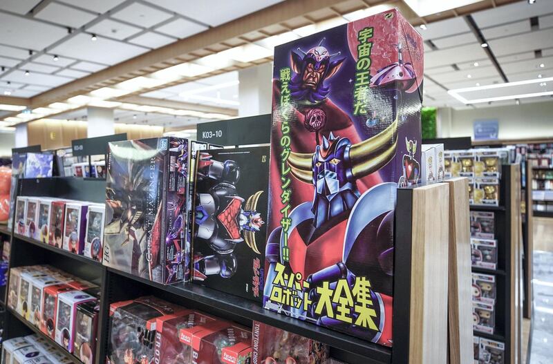 Abu Dhabi, United Arab Emirates, May 10, 2020.  
Japanese robot collector's kit for sale at the book shop.Victor Besa/The National
Section:  NA
Reporter: