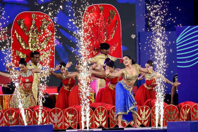 Bollywood star Rashmika Mandanna performs during the opening ceremony for IPL 2023 in Ahmedabad on Friday, March 31. AFP