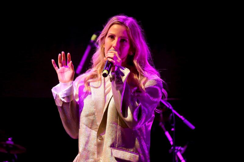 Ellie Goulding performs onstage at "The World's Biggest Sleep Out" event at The Rose Bowl on Saturday, Dec. 7, 2019, in Pasadena, Calif. (Photo by Willy Sanjuan/Invision/AP)