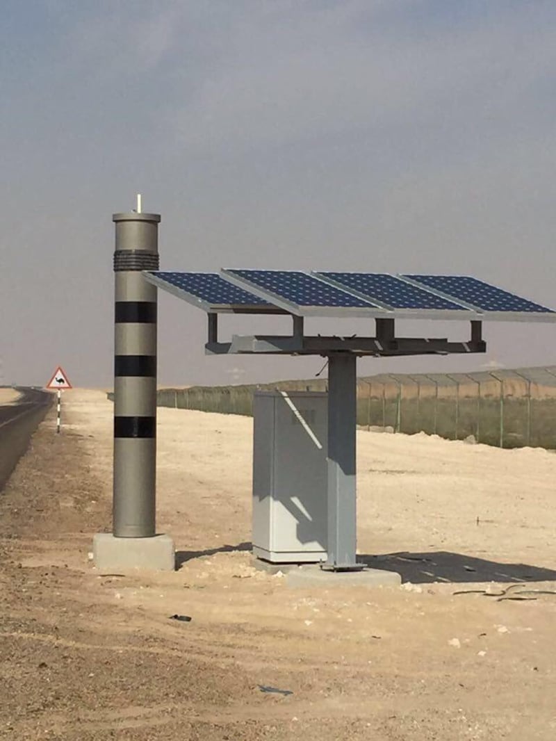 The speed cameras are solar powered and can detect drivers on the hard shoulder. Abu Dhabi Police