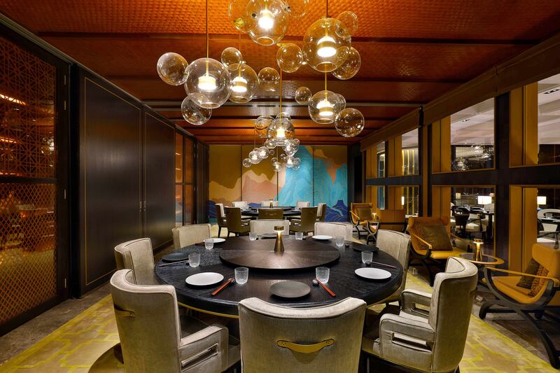 The private dining room at Shang Palace 