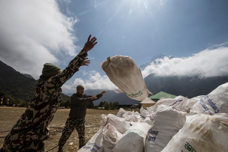A total 10,000 Kilograms of trash and four bodies found on Everest during a massive cleaning campaign. EPA