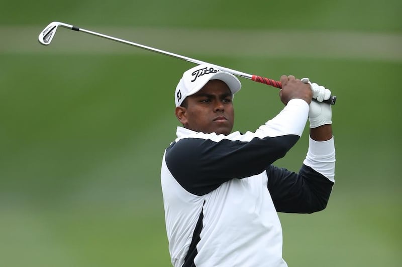 This file photo shows Rayhan Thomas competing at his fourth European Tour event at the Hero Indian Open. David Cannon / Getty Images