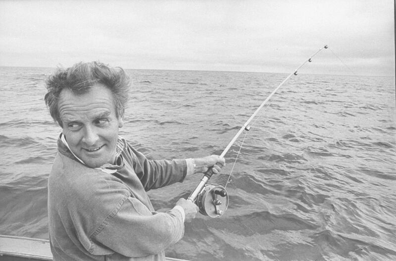 Author David Cornwell, shark fishing.  (Photo by Ben Martin/Getty Images)