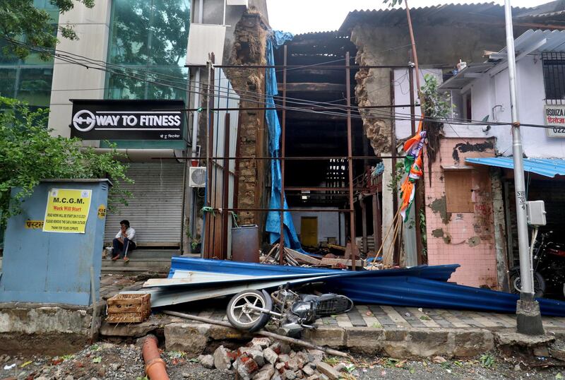 Buildings in Mumbai suffered wind damage in the cyclone. Reuters