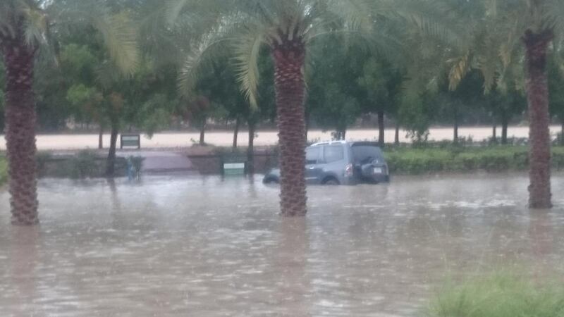 Flooded cars in Remraam, Dubai. Courtesy Anja Dalby