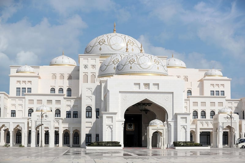 Abu Dhabi, United Arab Emirates - March 11, 2019: Exclusive preview and guided tour of Qasr Al Watan, the UAEÕs new cultural landmark. Monday the 11th of March 2019 at Qasr Al Watan, Abu Dhabi. Chris Whiteoak / The National