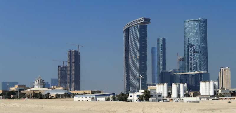 ABU DHABI - UNITED ARAB EMIRATES - 04JAN2015 - Abu Dhabi skyline, shot from Reem Island. Ravindranath K / The National (for Focus)



 *** Local Caption ***  RK0401-SkylineFocus16.jpg